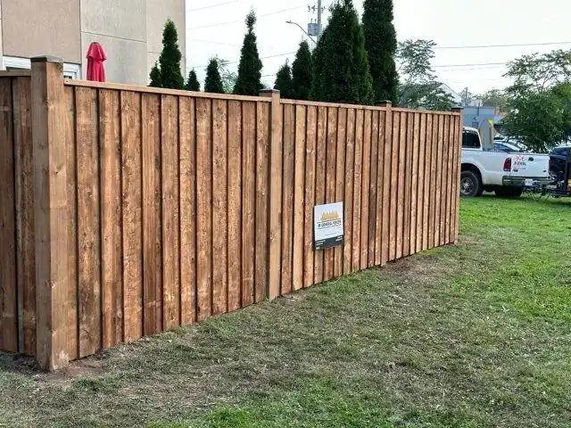 Finished board-over-board privacy fence