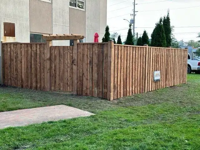 Finished privacy fence and gate