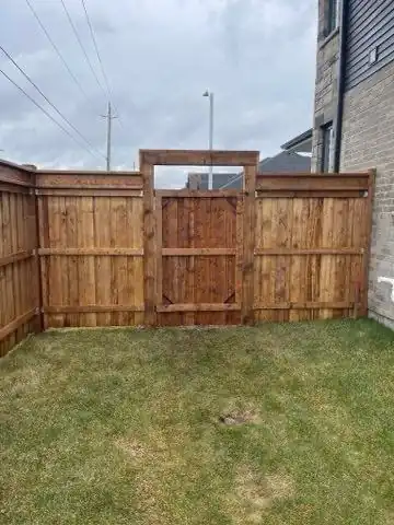 Finished backyard privacy gate